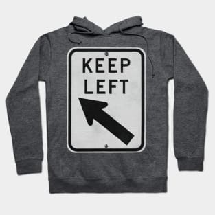 keep left - black & white Hoodie